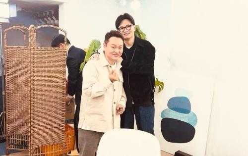 "재밌게 봐주세요!" 김민교 옆 '찰싹' 한동훈, SNL 홍보한 이유