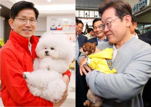 험지 돌파한 李 vs 험지 피한 金…22일 선거 유세 엇갈린 '행보'