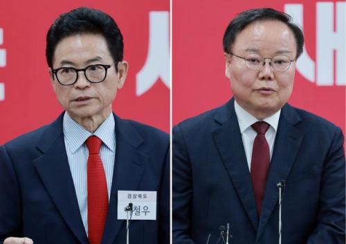연속성의 이철우 "결단·뚝심" vs 쇄신의 김재원 "위대한 전진"