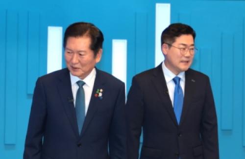 폭우로 온라인 전대 결정에 박찬대 "집권여당 자세 아냐" 정청래 "당원들 흔쾌히 수용"