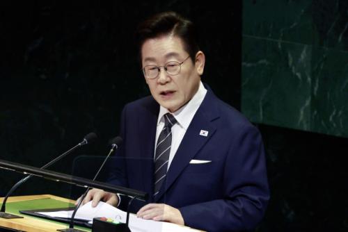 李대통령, 유엔총회 데뷔…'평화' 25번·'민주주의' 12번·언급 [전문]