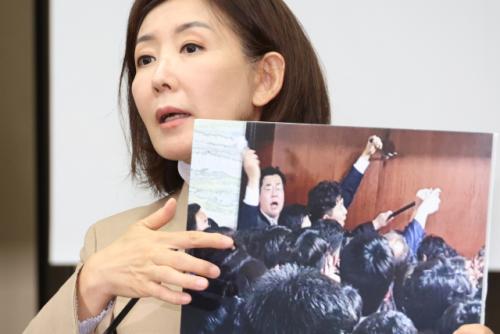 나경원 "빠루, 민주당이 들고 왔다…정청래 논리면 李대통령도 내려와야"