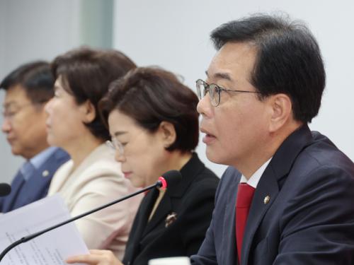국힘 송언석 "당사 압수수색 반인권적 야당탄압…일절 협조 못 해"