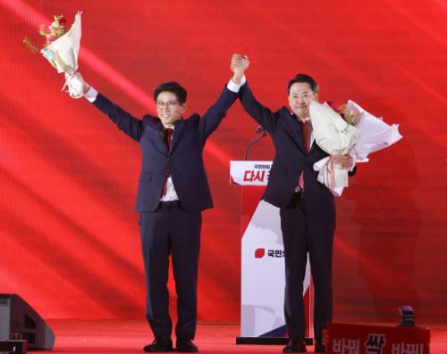 국민의힘 당대표 김문수·장동혁 결선행…TK 현역 우재준 최고위원 당선(종합)