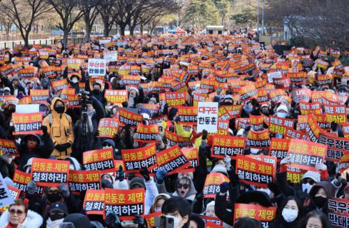 [속보] 10만명 모였다고?…한동훈 지지자 집회 "국힘 개판 됐다"